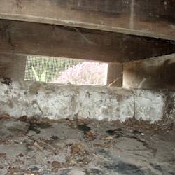 A crawl space vent in Crescent City that's bringing moisture into the home